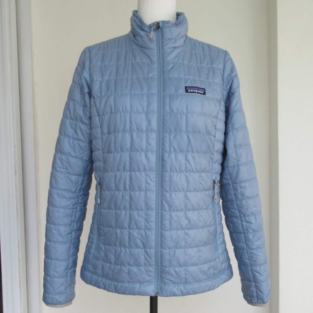 Patagonia Light Blue Quilted Puffer Jacket
